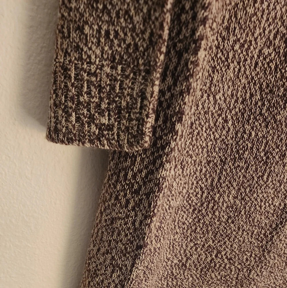 Notations Brown Cowl Neck Fringed Sweater   Size L - Picture 7 of 10